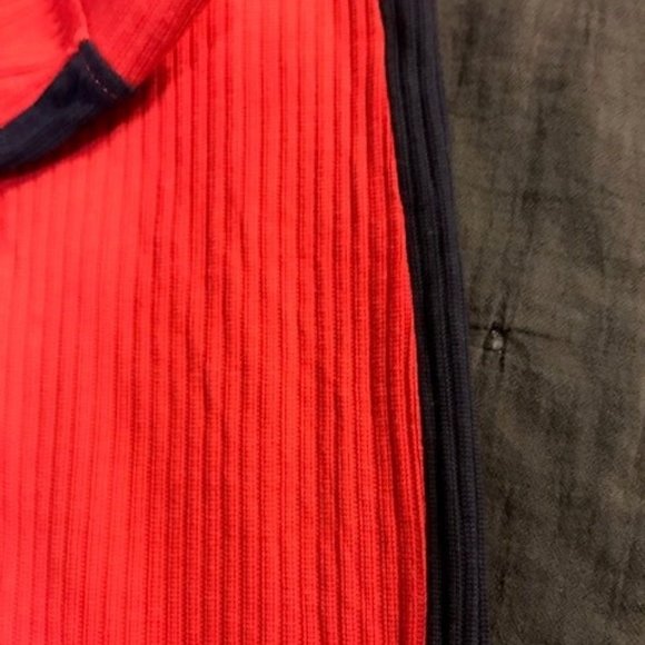 Cropped Ribbed Culottes in Red - Picture 7 of 8